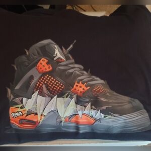 Jordan 4 Custom Sneakerheadz Black Tee XL